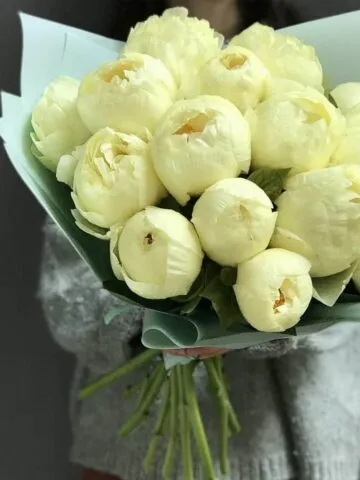 Bouquet of 13 peonies