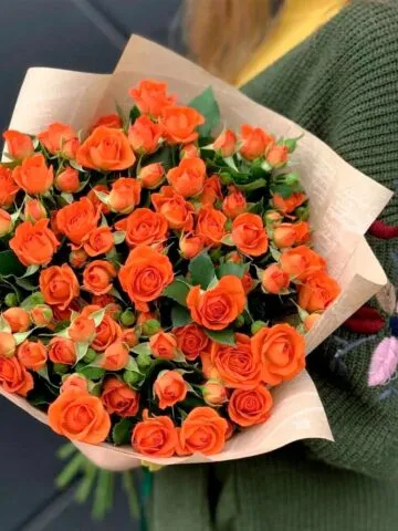 Orange spray roses