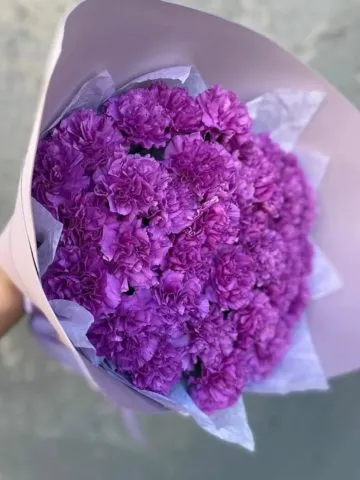 Bouquet of purple carnations
